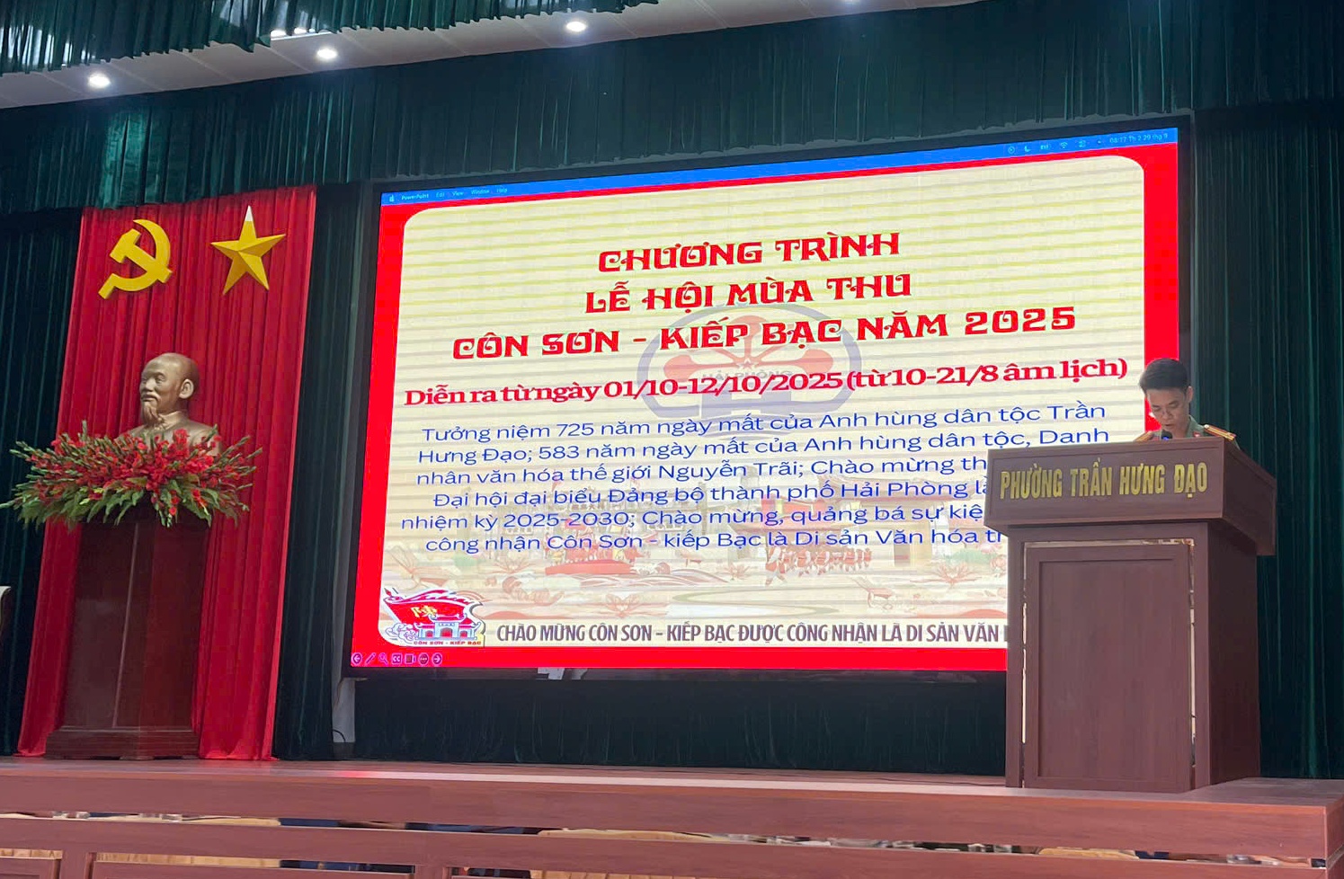 Công an phường Trần Hưng Đạo nỗ lực bảo đảm ANTT Lễ hội mùa thu Côn Sơn – Kiếp Bạc 2025